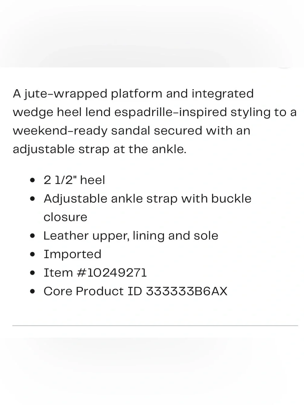 L’Agence Avice Ankle Strap Espadrille Platform Wedge Sandal